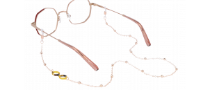 Accessoires Chainette métal détail lunettes rose